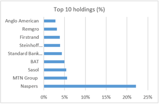 NewFunds Swix 40 ETF top ten holdings.png