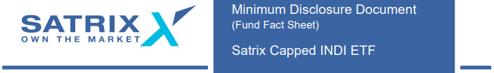 satrix Indi fact fund sheet