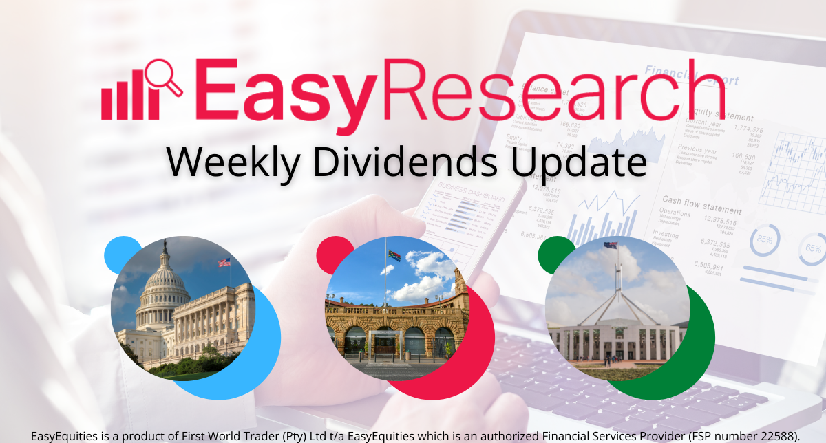 Weekly dividends update